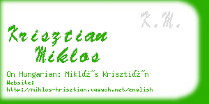 krisztian miklos business card